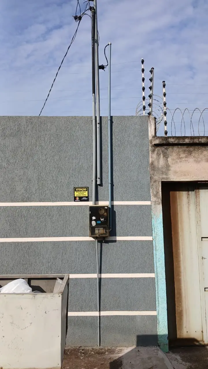 Painéis solares instalados em residência
